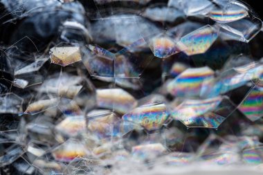 Siyah sabun köpüğü kapatın. Arka plan