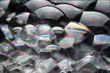 Siyah sabun köpüğü kapatın. Arka plan