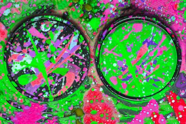 Suluboya boya paleti. Renkli boya sıçrama. Sanatsal arka plan