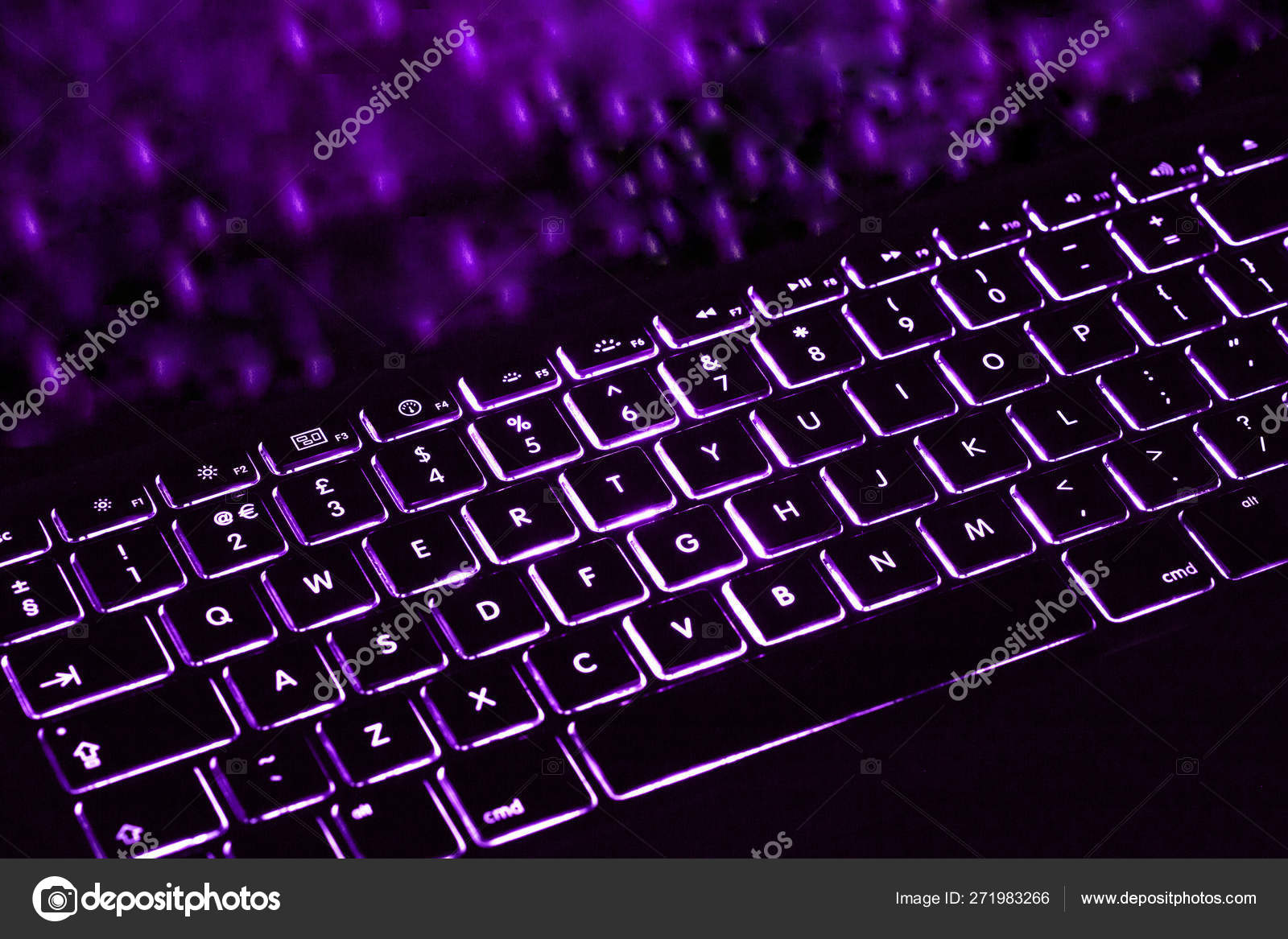 Purple Computer Laptop Keyboard Black Background Stock Photo by ©photopsist  271983266