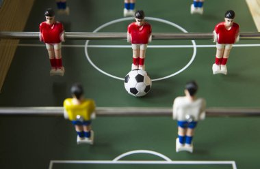 Tablo socker oyun ve oyuncu görüntüyü kapat