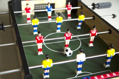 Tablo socker oyun ve oyuncu görüntüyü kapat