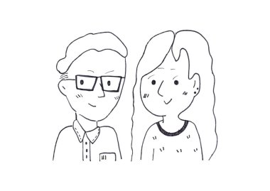 Baba-kız portresi beyaz arka planda izole edilmiş.