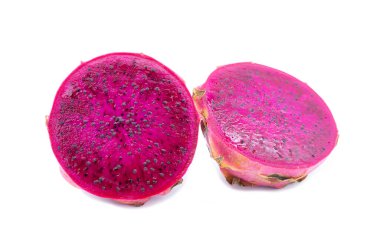 Beyaz arkaplanda Ejder Meyvesi izole