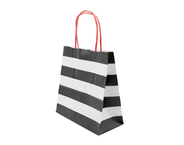 白を基調とした黒と白のショッピングバッグ — ストック写真