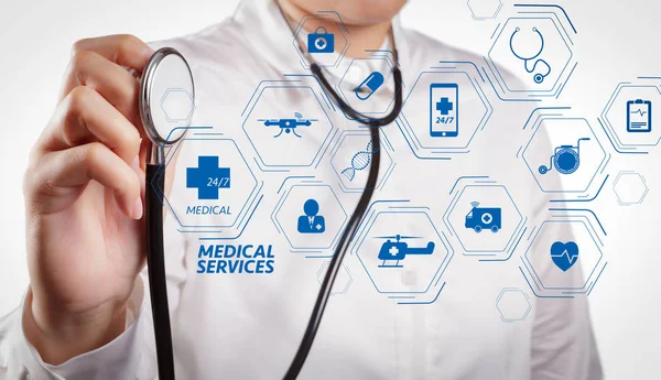 General Medical Services Gms General Practitioners Gps Family Doctors Diagram — Stock Photo, Image