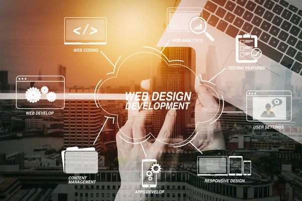 Programlama ve Web sitesi tasarımı sanal diagram.cyber güvenlik kavramı Internet ve ağ teknolojileriyle kodlama geliştirmek. İşadamı el VR perde asma kilit simgesi hareket eden telefon ile çalışma.