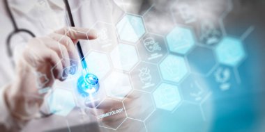 Kozmetik güzellik terapisi, welness, sağlık, sağlık tedavi sanal diyagramı ve düzeltme, gençleştirme, anti-aging prosedür işlemine.