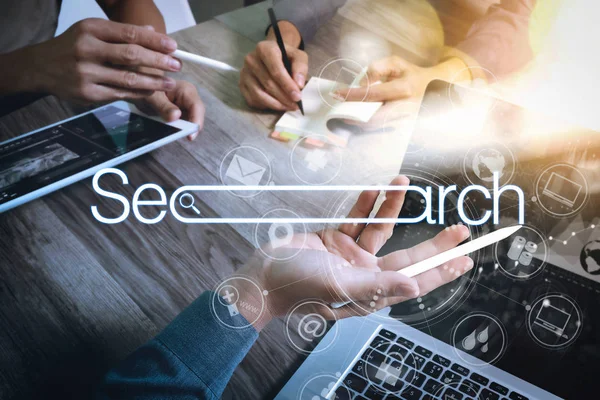 Searching Browsing Internet Data Information Networking Concept Blank Search Bar — Stock Photo, Image