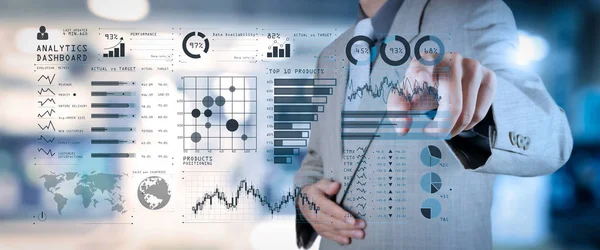 Intelligenz Und Business Analytics Mit Key Performance Indicators Kpi Dashboard — Stockfoto