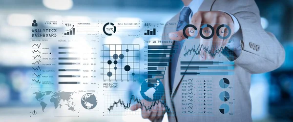 Intelligenz Und Business Analytics Mit Key Performance Indicators Kpi Dashboard — Stockfoto