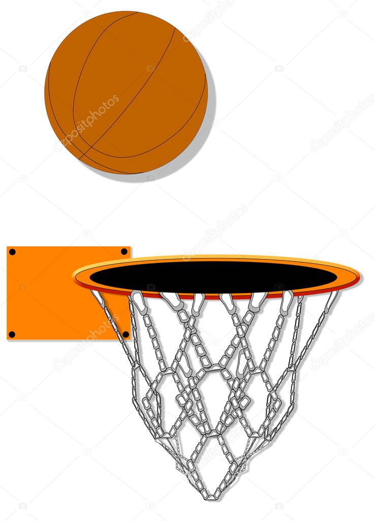 Basket Ball And Net 