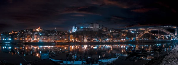 Oporto City Night Lights — Stock Photo, Image