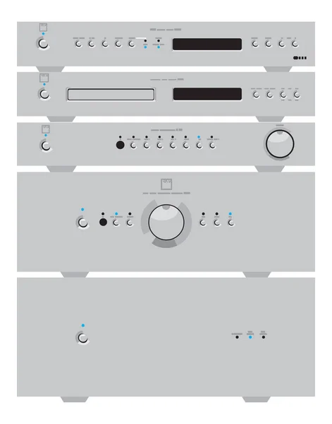 Composants Audio Home Cinéma Illustration — Image vectorielle