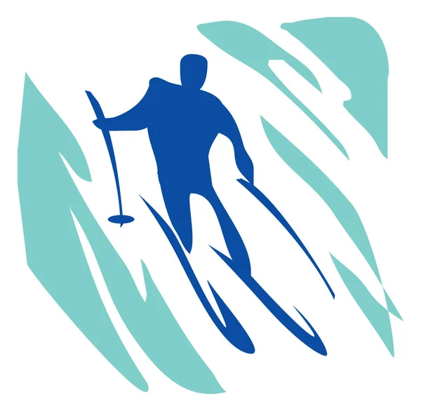 Recreation, sports, activity. Slalom, a man on skis. Pictogram.