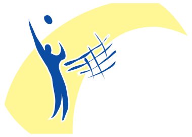 Plaj voleybolu. Logo veya resim için resim