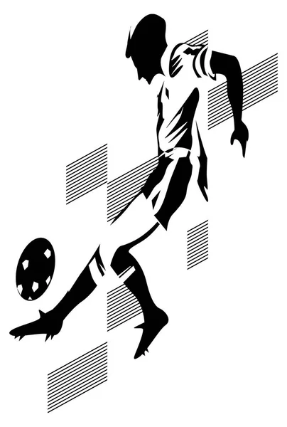 Jugador Fútbol Imagen Para Logotipo Ilustración — Vector de stock