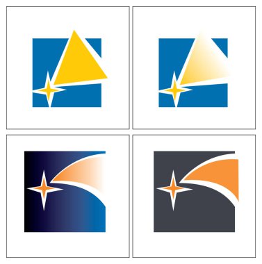 Kuyruklu yıldız. Vektör örnekleri için logo