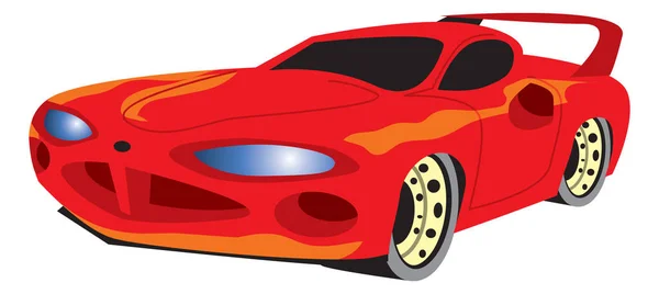 Coche Músculo Rojo Imagen Vectorial — Vector de stock