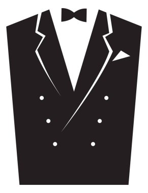 Şık erkek takım elbise. Logo ve çizimler vektör görüntü.