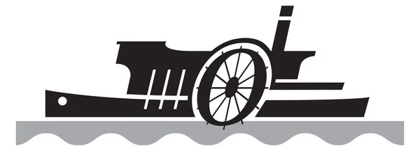 Grafik Eines Raddampfers Logovorlage — Stockvektor