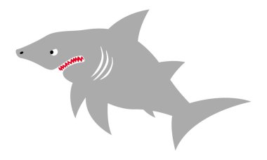 Büyük köpekbalığı. çizimler için vektör çizimi 