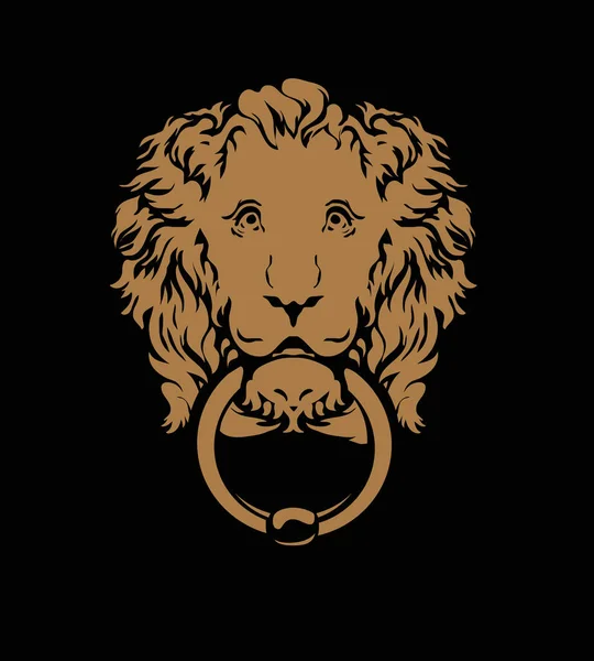 Türring Form Eines Löwenkopfes Vektorzeichnung Für Logo Und Illustrationen — Stockvektor