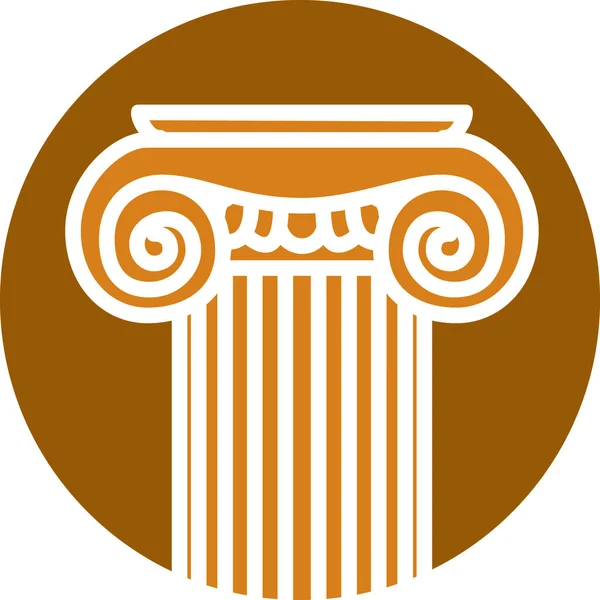 Stilisiertes Bild Einer Griechischen Kolumne Dekorative Elemente Logo Vorlage Vektorbild — Stockvektor