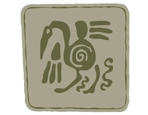 Indické Umění Totemové Symboly Vektorová Šablona Pro Logo Ilustrace — Stockový vektor
