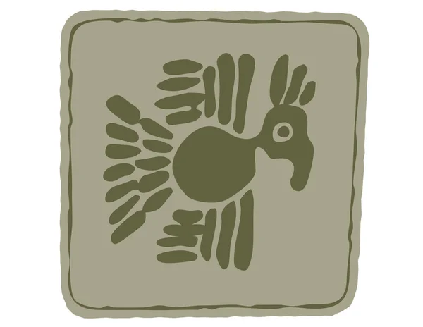 Indische Kunst Totemsymbole Vektorvorlage Für Logo Und Illustrationen — Stockvektor