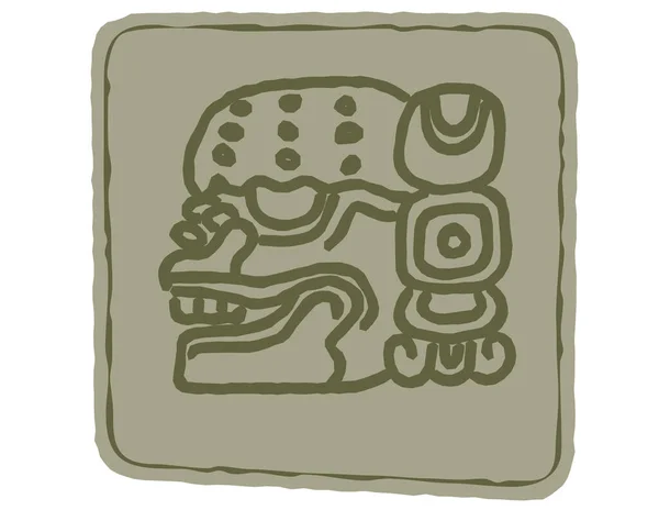 Indische Kunst Totemsymbole Vektorvorlage Für Logo Und Illustrationen — Stockvektor