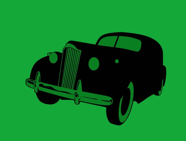 Nostalgia Estilo Antiguo Auto Negro Imagen Vectorial Para Impresión Ilustración — Vector de stock