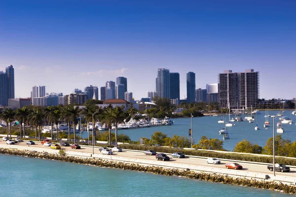 Miami Macarthur Causeway Usa Florida — Stock Fotó