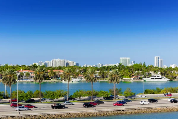 Miami Macarthur Causeway Estados Unidos Florida — Foto de Stock