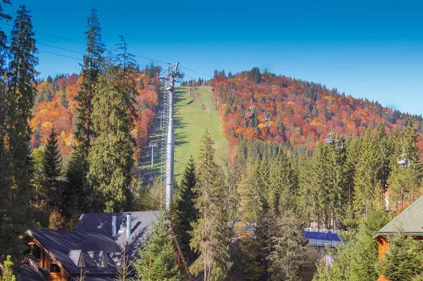 Modernes Skigebiet Der Herbstzeit — Stockfoto