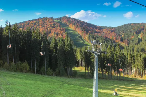 Modernes Skigebiet Herbst — Stockfoto