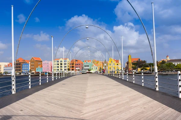 Puente Pantoon Flotante Willemstad Curazao — Foto de Stock