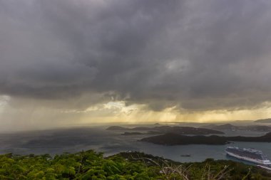 Stormy skies on St. Thomas island, USVI  clipart