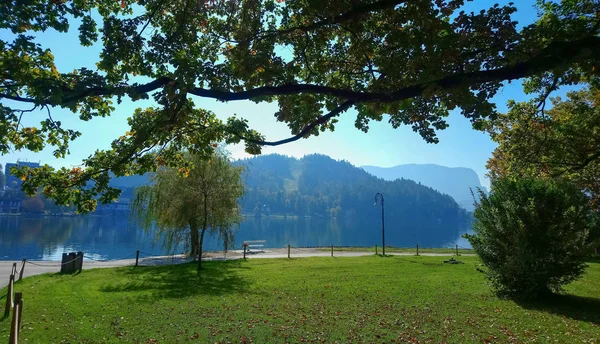 Lago Bled na Eslovénia — Fotografia de Stock