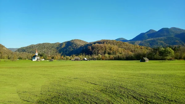 Campos verdes de Eslovenia — Foto de Stock