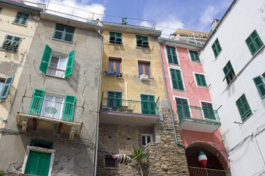 İtalyan Köyü Manarola, Cinque Terre eski bina