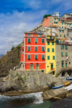 Manarola, balıkçı köyü. Cinque Terre Milli Parkı, Liguria ben