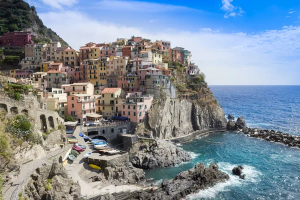 Manarola, rybářská vesnice. Národní Park Cinque Terre, Ligurie I — Stock fotografie