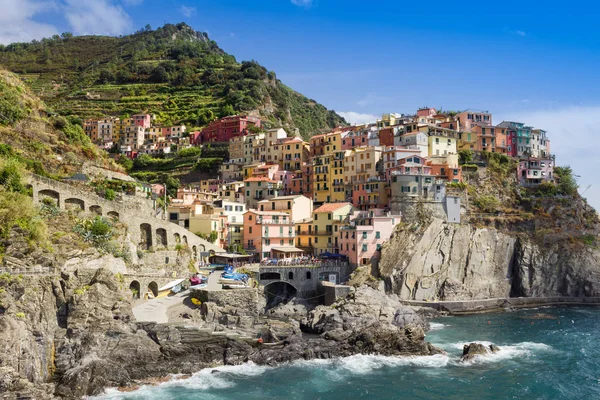 Manarola, рибальське село. Національного парку Чинкве-Терре, Лігурія я — стокове фото