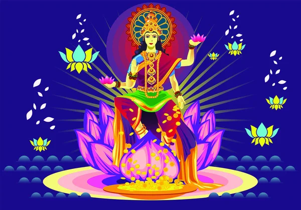 孟加拉 孟加拉 Bijoya Dashami 屠妖节 Deepawali 排灯节 排灯节 Dussera 印度教 — 图库矢量图片