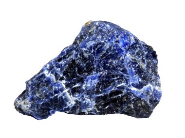 Specimen of rough Lapis Lazuli isolated on a white background clipart