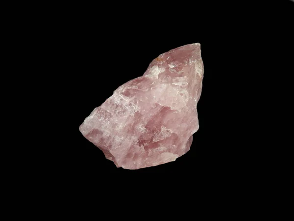 Specimen Rose Quartz Isolated Black Background — Stock Photo, Image