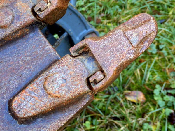 Cerrar Los Dientes Extraíbles Cubo Excavadora — Foto de Stock