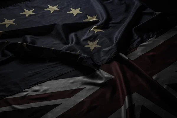 Крупный План Флага Великобритании Европейского Союза — стоковое фото