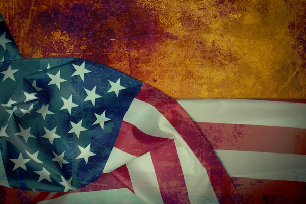 Amerikansk Flagga Mörk Yta Med Fritt Utrymme — Stockfoto